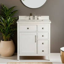 Lavanti Oakford Solidwood 30-inch Bathroom Vanity with Sink - Stylish White