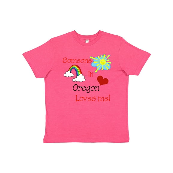 Inktastic Someone in Oregon Loves Me Youth T-Shirt