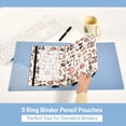 thumbnail image 5 of Cartoon Cats and Dessert 2 Pack Pencil Pouch for 3 Ring Binder Smooth Zipper Folders with Pockets Clear Window Pencil Case, 5 of 6
