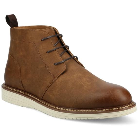Vance Mens Stratton Comfort Plain Toe Casual Flexible Chukka Boot, Widths Available