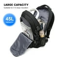 thumbnail image 3 of Besttravel Hiking Backpack, 45L Large Travel Backpack for Women Men, Laptop Bag with USB Charging Port Carry On Backpacks, Waterproof Casual Daypack for Weekender Trips, Business & Hiking, 3 of 9
