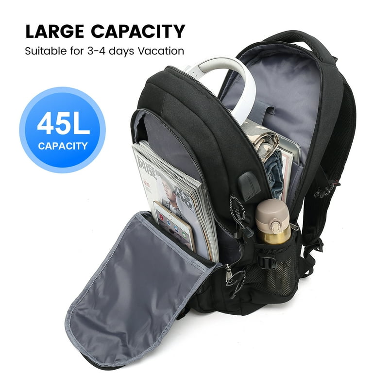 Besttravel Hiking Backpack, 45L Large Travel Backpack for Women Men, Laptop Bag with USB Charging Port Carry On Backpacks, Waterproof Casual Daypack ... Besttravel Hiking Backpack, 45L Large Travel Backpack for Women Men, Laptop Bag with USB Charging Port Carry On Backpacks, Waterproof Casual Daypack ...