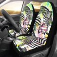 thumbnail image 2 of Set Of 2 Car Seat Covers Zebra Pattern Universal Auto Front Seats Protector Fits For Car,suv Sedan,truck, 2 of 3