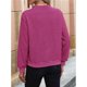 thumbnail image 5 of Camisas de Larga para Mujer, Conjuntos de Otoño, Camisetas con Cuello en V, Blusas Tipo Túnica con Botones, Ropa de Moda Rosa Roja M, 5 of 7