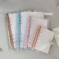 thumbnail image 4 of A6 PVC Notebook Binder, Transparent Round Rings Binder, Paper Insert Folder, Portable Notebook Cover, PVC Binder Organizer, Clear Refillable Notebook Shell Protector, 4 of 5