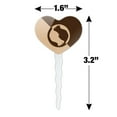 thumbnail image 6 of Cat Sitting Silhouette Heart Love Cupcake Picks Toppers Decoration Set of 6, 6 of 6