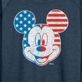 thumbnail image 3 of Disney - Americana - Mickey Face Stars And Stripes - Women's Lightweight French Terry Long Sleeve Shirt, 3 of 5