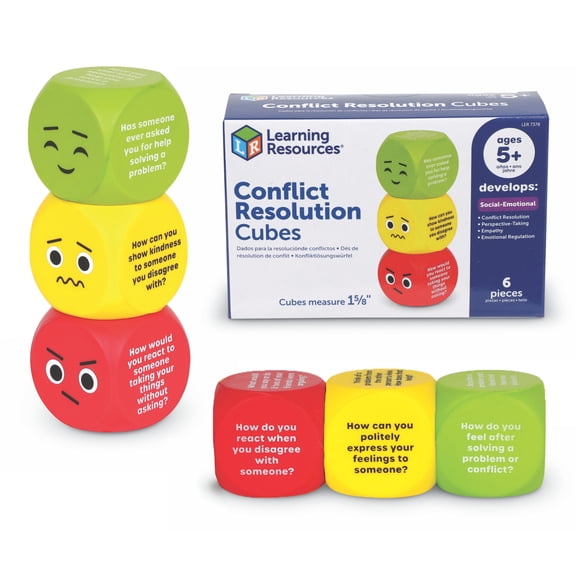 Learning Resources Conflict Resolution Cubes - Conversation Starter Cubes, Ages 5