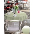 thumbnail image 4 of Outdoor Tablecloth with Umbrella Hole & Zipper, Sage Green Ombre Round Tablecloth 60 Inch, Modern Farmhouse Striped Patio Table Cover Waterproof Table Cloth for Picnic/Party, 4 of 7