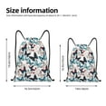 thumbnail image 5 of Yiaed Butterfly Print Drawstring Bags Drawstring Backpack Bulk String Back Pack Gym Sport Bag-Small, 5 of 5