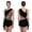 Dusty Pink, variant on iiniim Women's Rhinestone Color Block Lyrical Ballet Leotard Bodysuit Ruched Skirt Figure Skating Dancewear Orange M