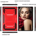 thumbnail image 2 of SOATUTO Tablet Case For Lenovo Chromebook Duet 5 Laptop 13.3" FHD Case with Shoulder Strap Kickstand Soft Silicone Hard Back Hybrid Armor Cover For Lenovo Duet Chromebook Case Duet 5 13 inch - Red, 2 of 6