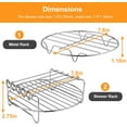 thumbnail image 2 of Air Fryer Rack, Set of 2 Multi-purpose Accessories Metal Double Layer Wire Rack with Skewer for Ninja Power XL Cosori Instant Pot Gourmia Chefman, 2 of 7