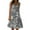 Gray, variant on Sundresses for Women Trendy Sleeveless Mini Dress Floral Print O Neck Summer Tiered Sun Dresses Casual Fashion Boho a Line Dress