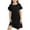 Black, variant on THDHVS White Dress for Girls,Solid Color Short Sleeve Dress with Ruffle Trim and Pockets for Girls Casual Everyday Summer Wear,Little Girl Dresses White