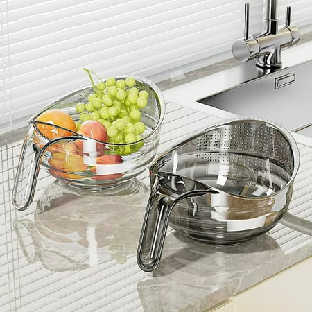 

Ettsollp 1/2Pcs Drain Basket Kitchen Sink Strainer Elephant-Shaped Design Multi-functional Drain Bowl with Funnel Food Drainer for Fruits Pasta Removable Filter