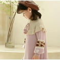 thumbnail image 4 of Sngxgn Girls Fall Long Sleeve Crew Neck Casual A-Line Ruffle Tiered Flowy Dress(RD2,100), 4 of 4