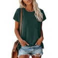 thumbnail image 2 of Fgnfyis Womens Tops Women Cap Sleeve Summer Casual O Neck Solid Color T Shirts Loose Fit Blouse Short Sleeve T Shirts for Women GN2_001 S, 2 of 7