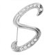 thumbnail image 2 of Broches para mujer, nuevo conjunto de personalidad con broche de diamantes, broche de 26 letras en inglés, un broche, 2 of 3