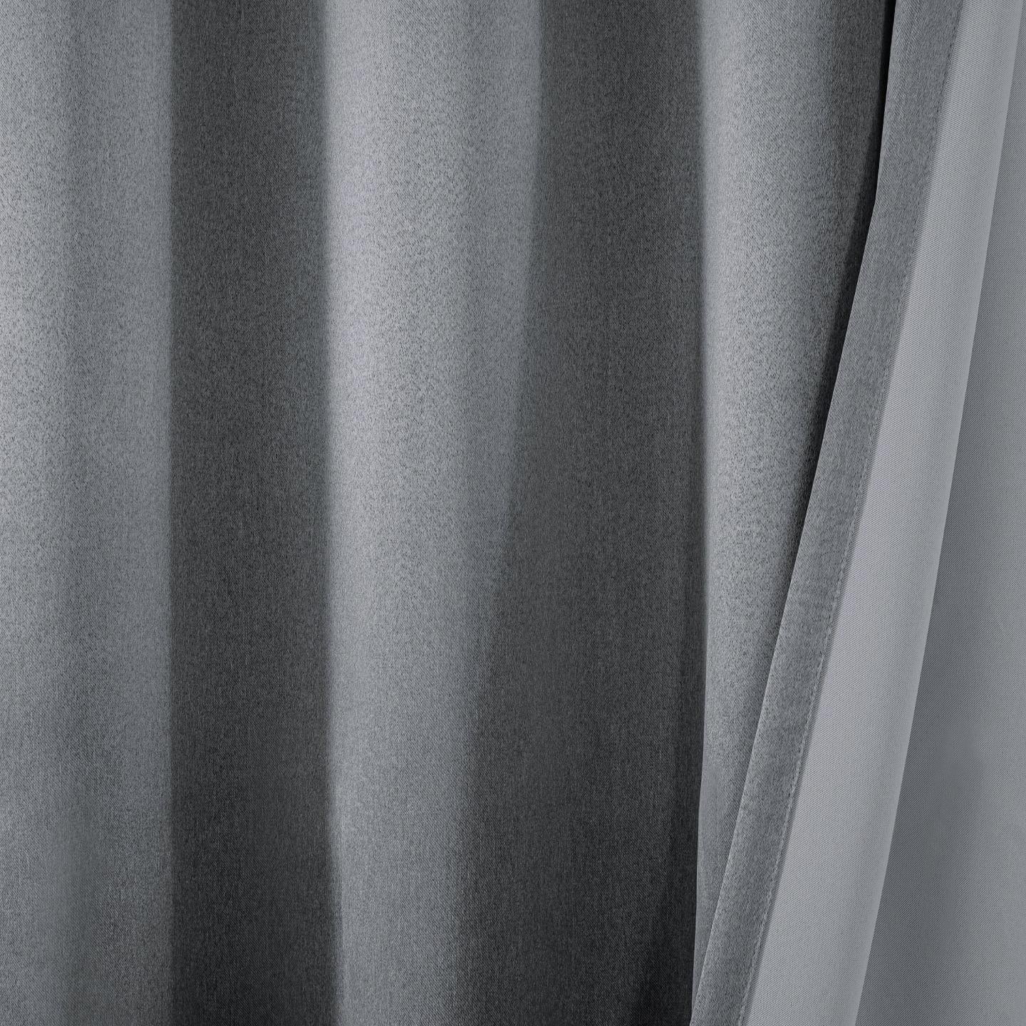 Luxe Weavers Pair of Window Panels Grey 100% Blackout Curtains 108" Length for Bedrooms, Energy Efficient Drapes