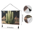 thumbnail image 3 of WOBOGO Eldritch Cactus Living Room Canvas Wall Art Bedroom Study Framed Canvas Print Artwork Home Office Decorations 24.5×16.7in, 3 of 6