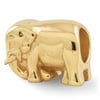 Reflection Beads QRS266GP Sterling Silver Gold-Plated Elephant Bead, Polished