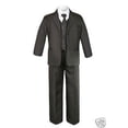 thumbnail image 2 of 5pc Boy Formal Wedding Party Brown Pinstripes Tuxedo Suit Baby Kid Teen sz S-12, 2 of 8