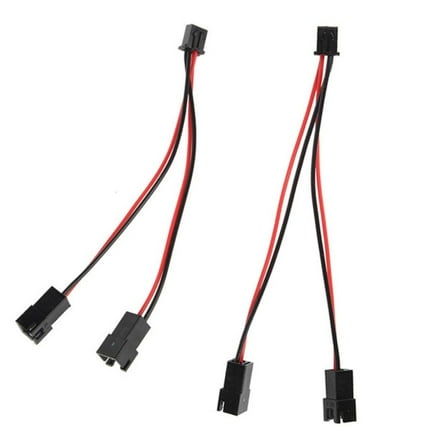 Yammee 2Pcs JST XH 2 Pin Connectors Electrical Cable for Indoor 3D Plane