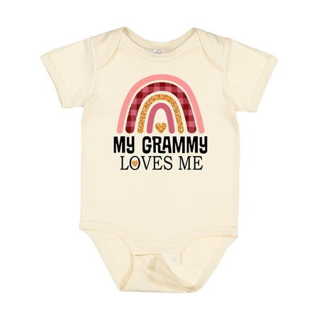 

Inktastic My Grammy Loves Me Girls Boho Rainbow Gift Baby Girl Bodysuit