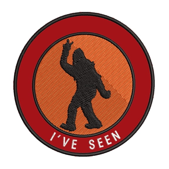 Bigfoot I've Seen 3.5" Iron On Or Sew On Embroidered Fabric Badge Patch Unexplained Mysteries Iconic Series
