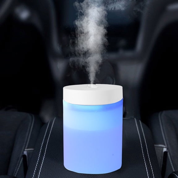 200ML Mini USB Car Humidifier, Cup Shape, RGB LED Light, 2 Spray Modes, Portable Aroma Diffuser, USB Powered, Leak-Proof, Ultra Quiet for Car Cup Holder, Home, Office, Travel and Long Driving