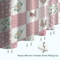 thumbnail image 6 of Pioneer Flower Floral Print Pattern Shower Curtain 72"x84" ,Bathroom Decorative Shower Curtains Set with 12 Hooks,Modern Waterproof Washable Shower Curtain, 6 of 6