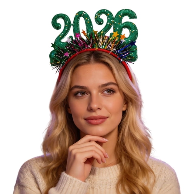 Sparkly Year Headband Party Hair Glitter Headpiece For Girls Festive Celebration Crafted For And Style