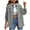 Gray, variant on Womens Ripped Denim Jacket Frayed Hem Button Front Boyfriend Jean Coat Western Shacket with Pockets 2026 Trendy