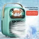 thumbnail image 5 of Enfriador de aire portátil de escritorio con tanque de agua de 400 ml y bandeja de hielo | Ventilador de 4 velocidades, nebulizador, luz nocturna y humidificador | Recargable por USB para el hogar,, 5 of 9