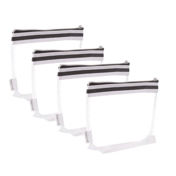 Neceser Augbunny de vinilo transparente impermeable, paquete de 4