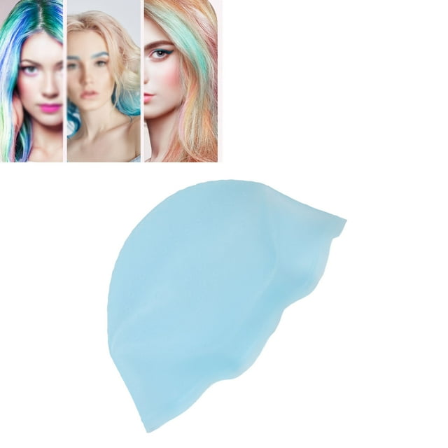 Hair Dyeing Cap, Transparent Look Hair Highlight Cap Convenient Use for Home Hair Salon Blue