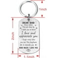 thumbnail image 2 of Dad Fathers Day Keychain for Dad - Remember I Love You Dad Gifts, Meaningful Dad Birthday Present from Daughter, 2 of 5