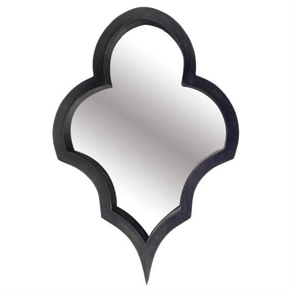 Mercana Geneva 23x34 Black Wood Frame Mirror