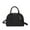 Black, variant on ZTTD Ladies Fashion Solid Color Leather Versatile Handbag Double Zipper Messenger Bag A