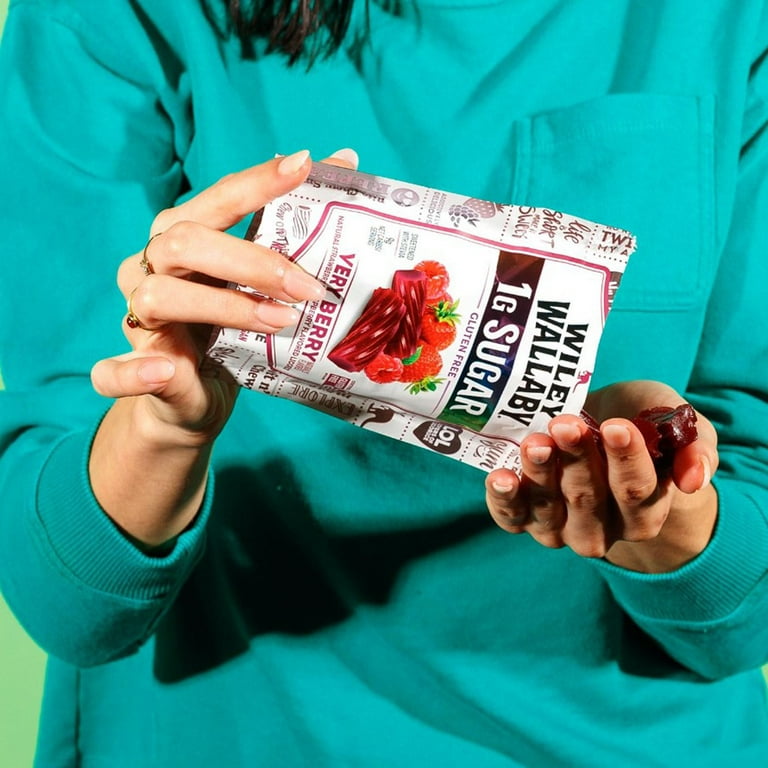 Wiley Wallaby 1G Sugar Gluten Free Very Berry Licorice, Strawberry