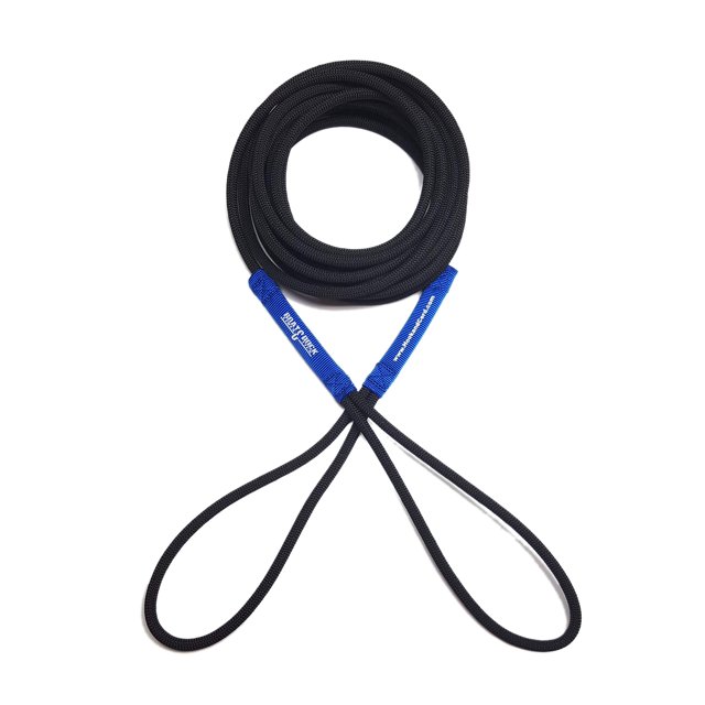 Boat Line Rope Bungee - Heavy Duty Line for Launching, Retrieving, Mooring and Docking (Black/Blue, 25 Feet)