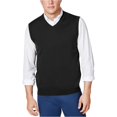 thumbnail image 1 of Club Room - Chaleco de punto básico para hombre, color negro, pequeño, 1 of 1