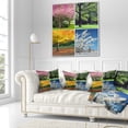thumbnail image 3 of Designart Four Seasons Trees Collage - Landscape Printed Throw Pillow - 16x16, 3 of 5