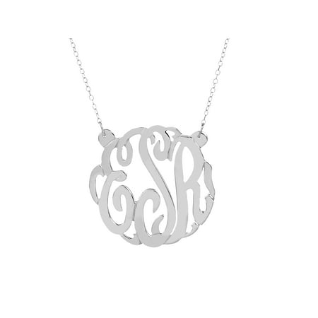 Monogrammed Jewelry - Sterling Silver 7/8