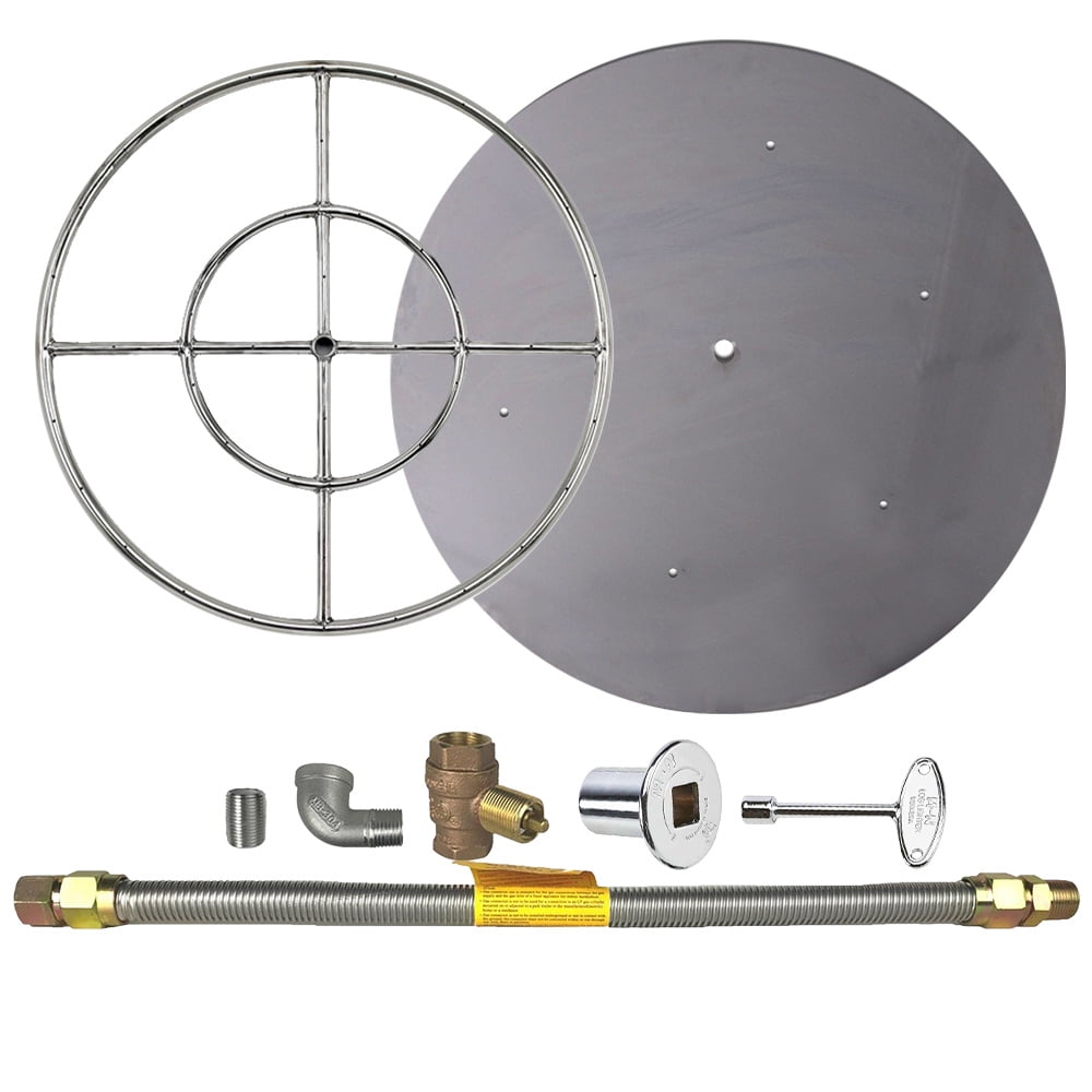 Spotix AFG Fire Pit Burner Kit, Round, 18 Burner, 24 Flat Pan, Natural  Gas - Walmart.com