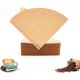 thumbnail image 1 of Filtros de café, 100 unidades filtro de café de papel natural sin blanquear, filtros de papel de café desechables, compatible con filtro de café en forma de cono y cafetera de goteo, 1 of 4