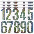 thumbnail image 1 of KEINXS Reflective Mailbox Numbers Stickers 60 PCS Self Adhesive Vinyl Waterproof Number Stickers 6 Sheets Large 3 Inch 0-9 House Numbers for Mailbox Signs  Door  Cars Garbage Bins Address, 1 of 5