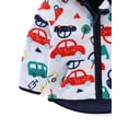 thumbnail image 2 of WIBACKER Toddler Polar Fleece Jacket Hooded Baby Boys Autumn Winter Long Sleeve Thick Warm Outerwear - Car, 2 of 7
