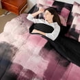 thumbnail image 4 of Homewish Vintage Artwork Adult Twin Bedding Sets 7-Piece, Black Pink Square Abstract Bedding Comforter Set, Fashion Oil Printing Reversible Sheet Sets, Microfiber Bedroom Decor, 4 of 7